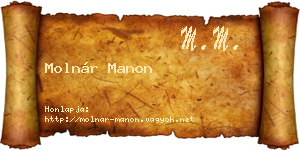 Molnár Manon névjegykártya